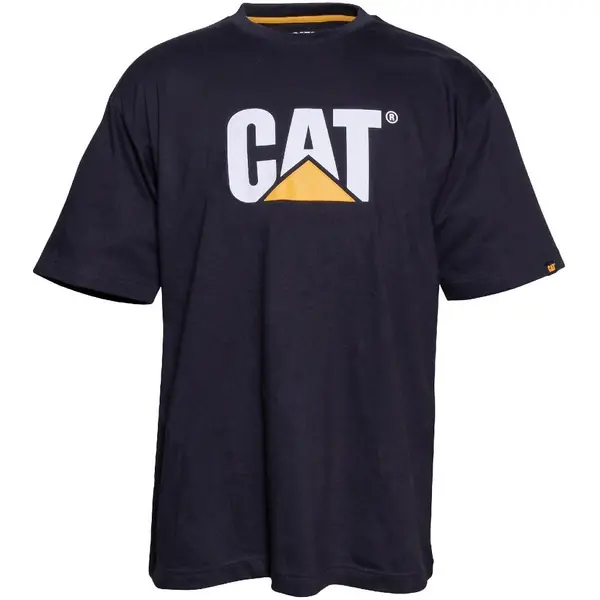 CAT Workwear Mens Classic Trademark Durable Shape Retaining T-Shirt 4XL - Chest 56 - 59' (143 - 150cm) BLACK CAT521-BLACK-4XL