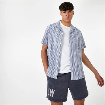 Jack Wills Upshire Resort Stripe Revere Shirt - Blue Stripe