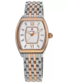 Michele Releve Mother of Pearl Diamond Dial Two-Tone Steel Womens Watch MWW19B000006 MWW19B000006