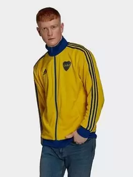 adidas Boca Juniors 3-stripes Track Top, Yellow Size XS Men