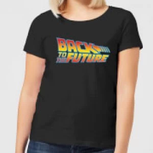 Back To The Future Classic Logo Womens T-Shirt - Black - XL