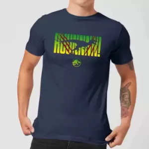 Jurassic Park Run! Mens T-Shirt - Navy - L