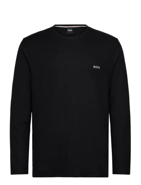 Boss Waffle LS-Shirt 10242355 02 Pyjama Long Sleeve Tops S Black 43184603350