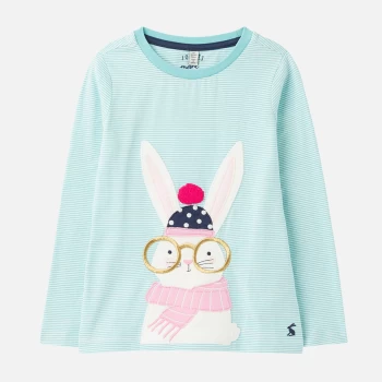 Joules Girls Ava Rabbit Long Sleeved T-Shirt - Multi - 6 Years