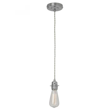 Village At Home Twisted Cord Light Fitting - Chrome