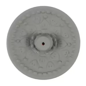 Grey Mandala Terracotta Incense Plate