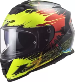 LS2 FF800 Storm Drop Helmet, black-red-yellow, Size 3XL, black-red-yellow, Size 3XL