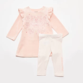 KENZO Newborn Matching Leggings And Tiger Top - Pink - 12-18 months