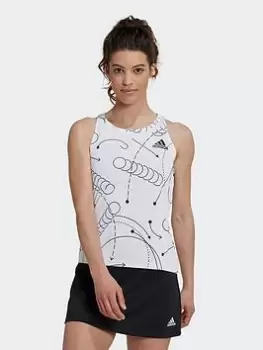 adidas Club Tennis Graphic Tank Top, Green Size XS Women