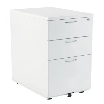 Jemini 3 Drawer Mobile Pedestal White W400xD800xH730mm KF74150