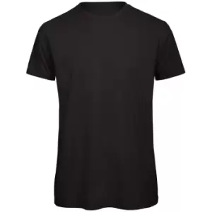 B&C Mens Favourite Organic Cotton Crew T-Shirt (3XL) (Black)