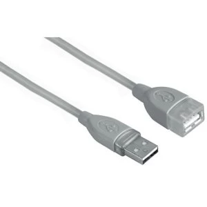 Hama USB 2.0 Extension cable shielded, grey, 3.00 m