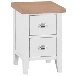 Madera 2 Drawer Bedside Table - White