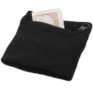 Bullet Brisky Sweatband With Zipper (Pack of 2) (8 x 8 x 1 cm) (Solid Black)