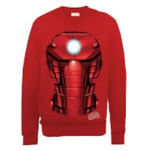 Marvel Avengers Assemble Iron Man Chest Burst Sweatshirt - Red - XXL