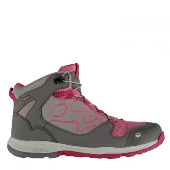 Jack Wolfskin Grivla Texapore Mid Junior Girls Walking Boots - Azalea Red