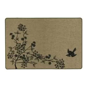 JVL Elegance Printed Mat 50x75cm Swallow - Brown