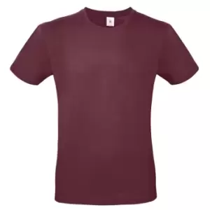 B&C Mens #E150 Tee (S) (Burgundy)