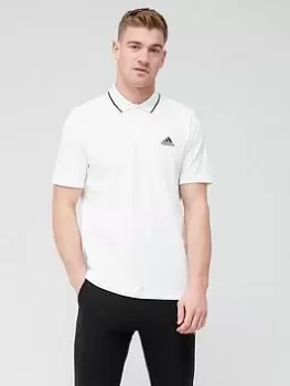 adidas Sportswear Essentials Piqu&eacute; Small Logo Polo Shirt - White, Size 2XL, Men