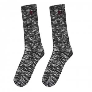 Firetrap 2 Pack Boot Socks Mens - Black Marl