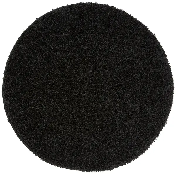 Buddy Mat Buddy Plain Circle Cut Pile Rug - 100x100cm - Black