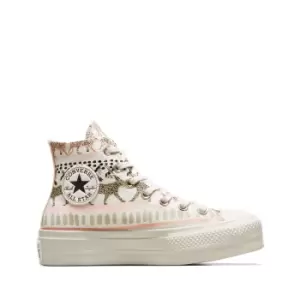 All Star Lift Hi Animal Abstract Canvas High Top Trainers