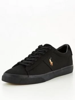 Polo Ralph Lauren Hanford Canvas Trainers - Black, Size 10, Men