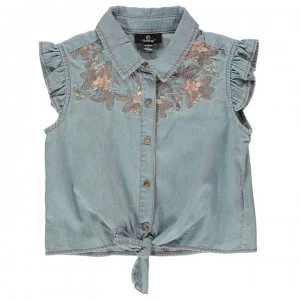 Firetrap Embroidered Shirt Junior Girls - Femme Floral