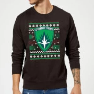 Guardians Of The Galaxy Badge Pattern Christmas Christmas Sweatshirt - Black - 5XL