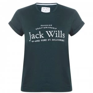 Jack Wills Forstal Boyfriend Tee - Dark Green