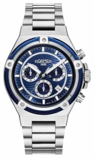 Roamer Tempo Master Blue Dial Steel Bracelet 221837 41 45 20 Watch