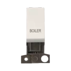 Click Scolmore MiniGrid 13A Double-Pole Ingot Boiler Switch Polar White - MD018PW-BL