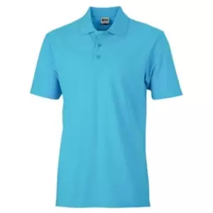 James and Nicholson Unisex Basic Polo Shirt (3XL) (Turquoise) - Turquoise