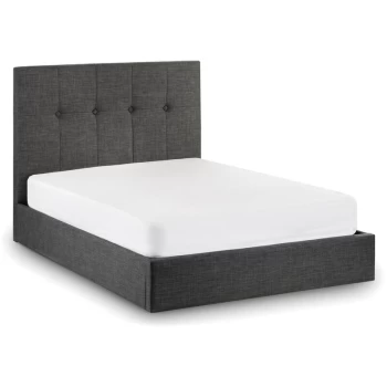 Marietta - Slate Grey Linen Lift-Up Storage Bed 4ft6 Double 135 x 190