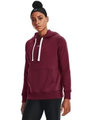 Under Armour Rival Fleece Hb Hoodie, Burgundy, Size L, Women