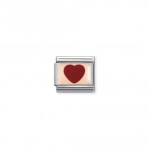 Nomination Composable Classic Rose Gold Red Heart Link 430201/14