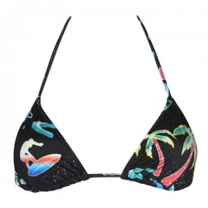 Calvin Klein Space Triangle Bikini Top - Black Print