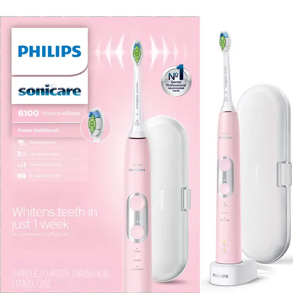 Philips Sonicare ProtectiveClean 6100 HX6876/29 Pink Electric Toothbrush