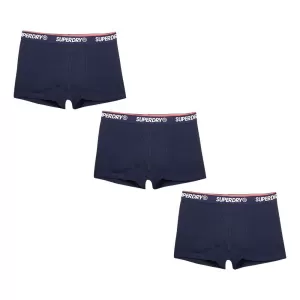 Superdry Classic Three Pack Boxer - Navy, Blue Multi, Size S, Men