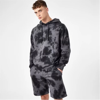 Jack Wills Woodward Pheasant Logo Hoodie - Black Tie Dye