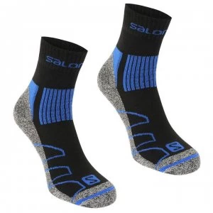 Salomon Merino Low 2 Pack Walking Socks Mens - Black/Blue