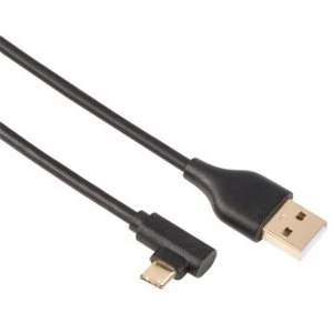 Hama USB-C 2.0 cable 90° Angled Plug, gold-plated, twist-proof, 1.00 m