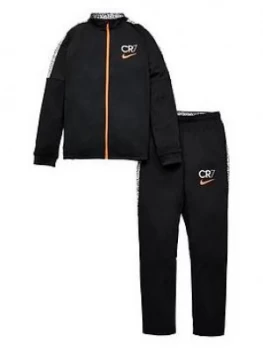 Boys, Nike Youth CR7 Dry Tracksuit - Black/White, Size XL