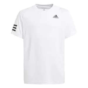 Boys, adidas Club Tennis T-Shirt, White/Grey, Size 7-8 Years