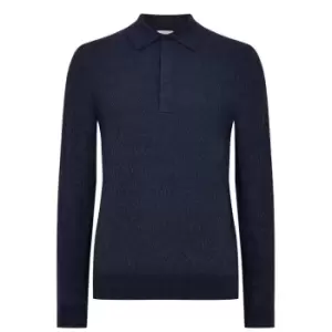 PAUL SMITH Waffle Knit Polo Shirt - Blue