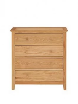 Julian Bowen Salerno Solid Oak/Oak Veneer 4 Drawer Chest