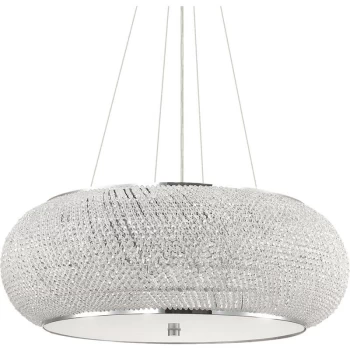 Ideal Lux Lighting - Ideal Lux Decorative Crystal & Glass Pendant Gold, E14