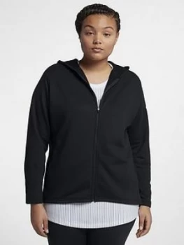 Nike Training Dry Full Zip Hoodie Curve Black Size 22 242X Women