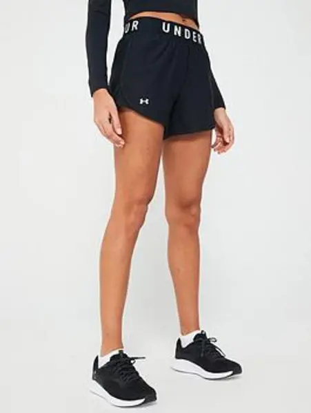 Under Armour Womens Training Play Up 5Inch Shorts - Black/White