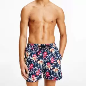 Tommy Hilfiger Mens Medium Drawstring Swim Shorts - Classic Tropic Vibrant Trip - S